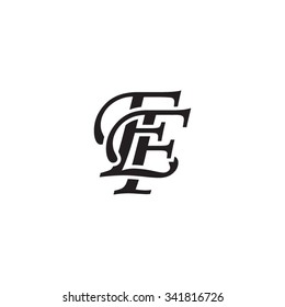 EF initial monogram logo