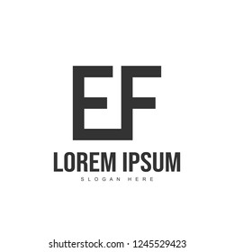 EF Letter logo design. Initial letter logo template design