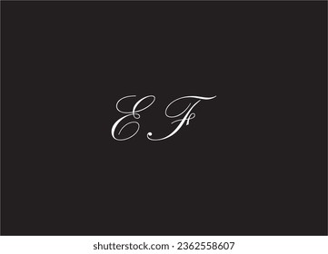 EF Letter Logo Design And Monogram Logo