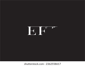 EF Letter Logo Design And Monogram Logo