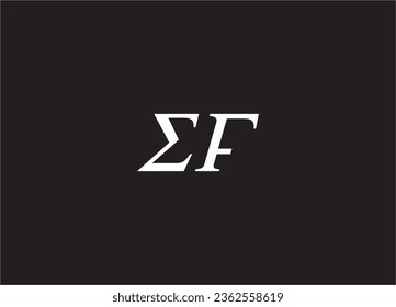 EF Letter Logo Design And Monogram Logo