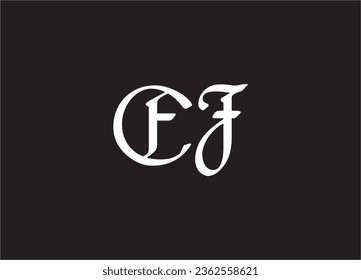 EF Letter Logo Design And Monogram Logo