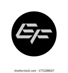 EF Letter Logo Design With Simple style