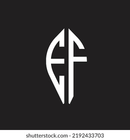 EF letter logo design vector graphic