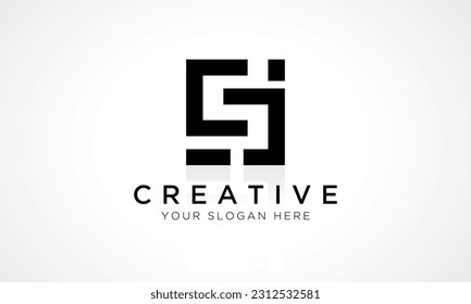 Plantilla vectorial de diseño de logotipo de carta EF. Diseño De Logotipo De Letra Inicial EF Alfabeto Con Ilustración De Negocio De Reflexión Glossa.