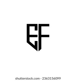 Diseño del logotipo de la letra EF con fondo blanco en el ilustrador. Logo vector, diseños de caligrafía para logotipo, afiche, invitación, etc.