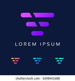 EF Letter Logo finance and Business concept, financial advisers, Icon Vector Template elements, Modern, Corporate, Unique, triangle shape