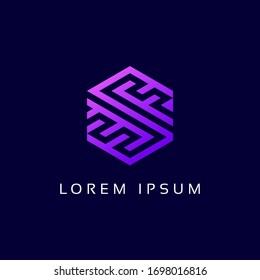 EF Letter Logo Icon Vector Template elements, Modern, Corporate, Unique, Polygon shape