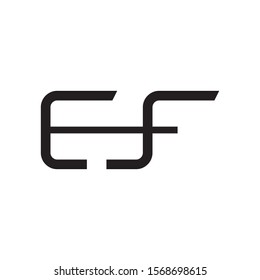 EF letter logo template vector icon design
