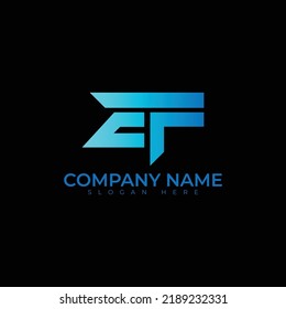 EF letter logo vector illustration design