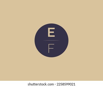 EF letter modern elegant logo design vector images