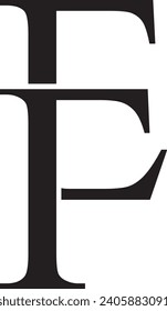 Modernes Logo-Design des EF-Briefes