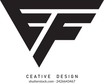EF letter modern logo. FE vector