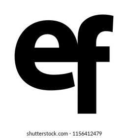 ef letter vector logo. fe letter vector logo
