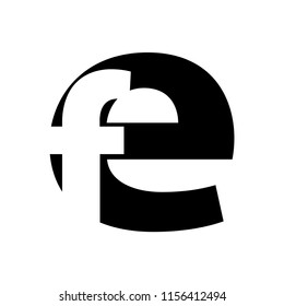 ef letter vector logo. fe letter vector logo