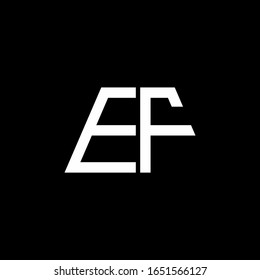 EF logo abstract monogram isolated on black background