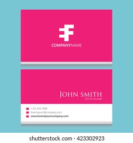 EF Logo | Business Card Template | 
