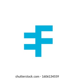 ef logo design simple modern template