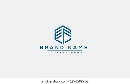 EF Logo Design Template Vector Graphic Branding Element.