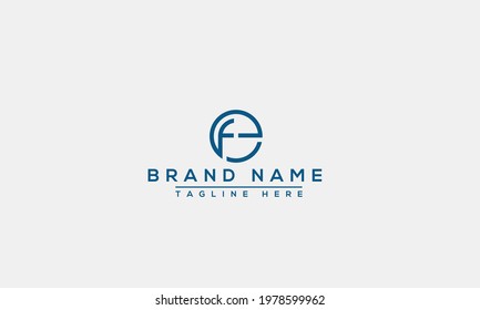 EF Logo Design Template Vector Graphic Branding Element.