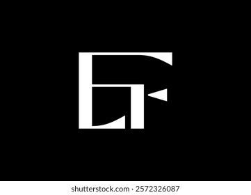 EF Logo Design Template Vector Graphic Branding Element.
