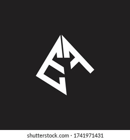 EF Logo monogram with standout triangle shape ribbon design template