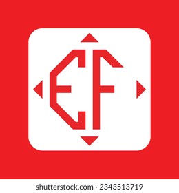 EF modern initial monogram logo design vector. It will be suitable for which company or brand name start those initial.