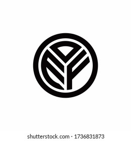 EF-Monogramm-Logo mit kreisbogenfarbiger Designvorlage, isoliert auf weißem Hintergrund