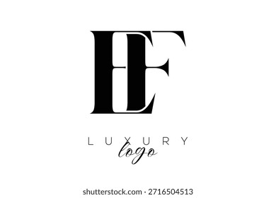 EF Serif Letter Monogram Typography Logo for Elegant Premium Branding Identity