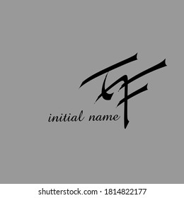 EF Signature-Initial-Logo-Vorlage Vektorgrafik