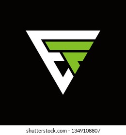 ef triangle typography vector logo