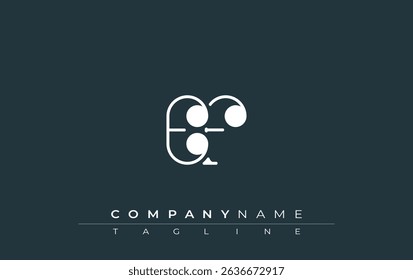 EF Typography Logo Design. Stylish monogram design depiction featuring the letters E and F combined in an artistic signature style, delivering a unique and creative visual representation.