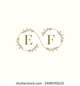 EF wedding infinity in elegant monogram with high quality professional design that will print well