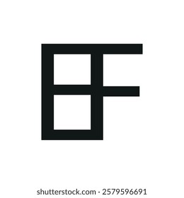 EF word logo for company, EF icon graphic design template eps vector.