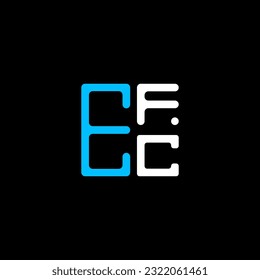 Logo de la carta EFC diseño creativo con gráfico vectorial, logotipo simple y moderno de EFC. Diseño de alfabetos lujosos EFC  