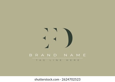 EFD abstract letter logo design. This logo is designed by three abstract letters.