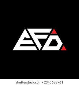 EFD Dreieck-Buchstaben Logo Design mit Dreieck-Form. EFD Dreieck Logo Design Monogramm. EFD Dreieck-Vektorlogo-Vorlage mit roter Farbe. EFD Dreieckslogo Einfach, elegant und luxuriös.