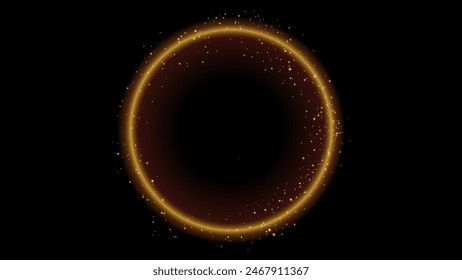 The effect of abstract white light circles on a transparent background. Stock royalty free. PNG	