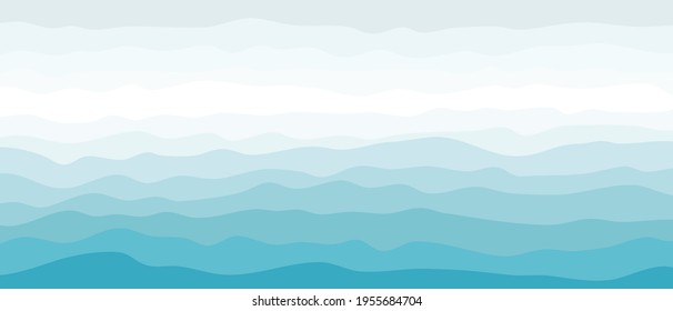 Effect of blue layers arrange light to dark for panorama background.