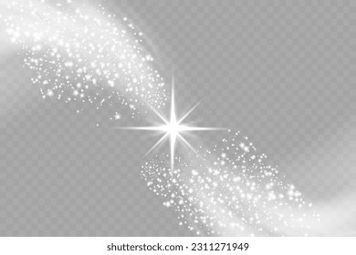 Effect of bokeh circles isolated on transparent background. Christmas glowing warm orange glitter element that can be used. EPS 10