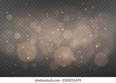 Effet de cercles flous isolés sur fond transparent. Noël scintillant orange chaud élément qui peut être utilisé. EPS10