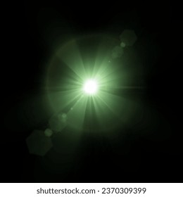 El efecto de la luz solar brillante. Estrella dorada de bobinado sobre un fondo transparente.Efecto luminoso brillante.	
