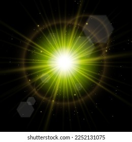 The effect of a bright transparent glow. The star burst into sparkles.