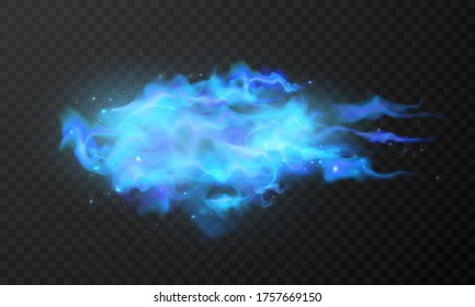 effect burning magic hot sparks realistic fire blue flames