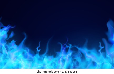 effect Burning red hot sparks realistic fire blue flames