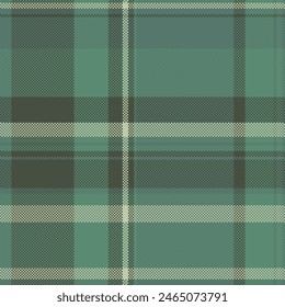 Efecto de fondo escocés, tela minimalista a cuadros sin costuras. Textura libre Vector patrón textil en colores pastel y verde.