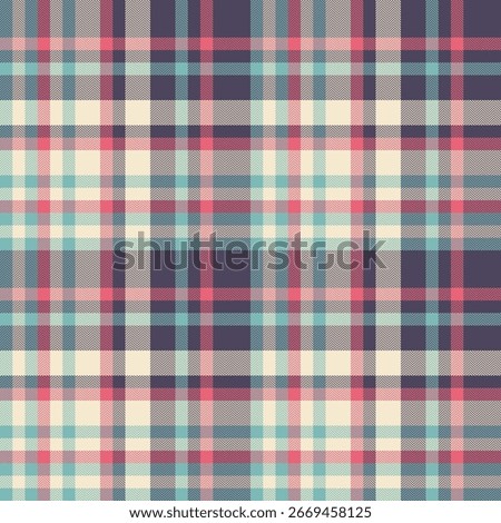 Effect check seamless fabric, christmas background texture textile. Golf plaid pattern tartan vector in pastel and light colors palette.