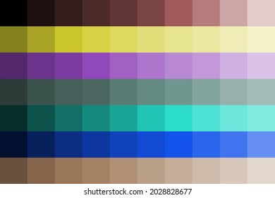 Effect colorful arrange light and dark tone. Gradient of color.layer of multicolor.Pantone for drawing.

