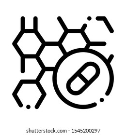 Effect of Drugs on Body Supplements Icon Vector Thin Line. Contour Illustration