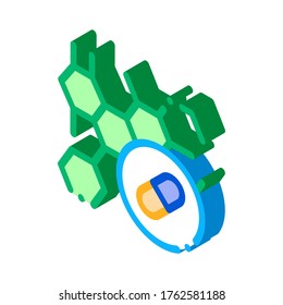 Effect of Drugs on Body Supplements Icon Vector isometric sign. color isolated symbol illustration